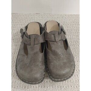 Ingaro Happy Clogs Mules Size 8 Lightweight Slip Resistant Shoes Metallic Gray